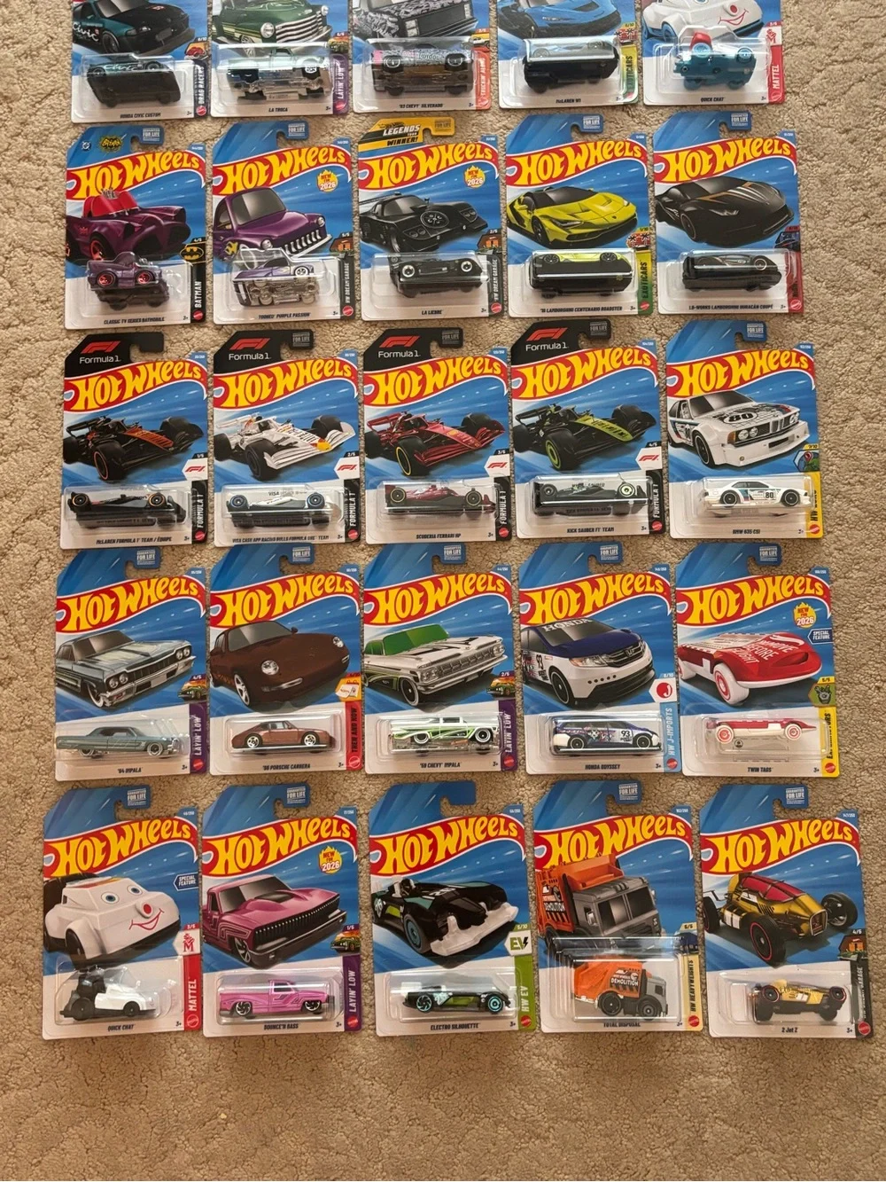 Hot Wheels 2026 Collection including Treasure Hunts